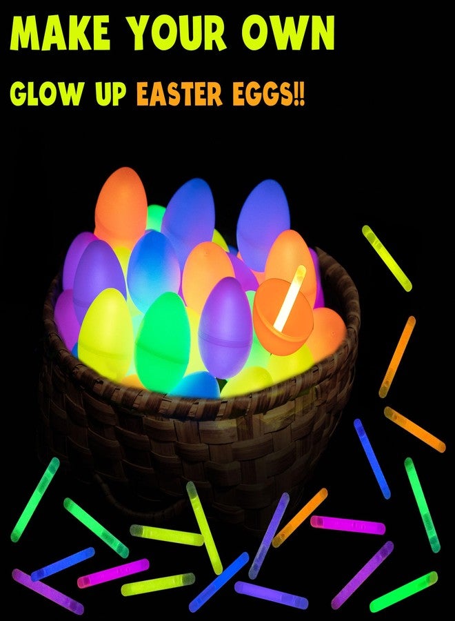 POPGIFTU 120 Mini Glow Sticks Bulk (1.96"), 6 Bright Colors - Glow-in-the-Dark Small Sticks for Easter Eggs, Basket Stuffers, Party Favors, Neon Parties, Weddings, Halloween, Classroom Prizes - Image 2